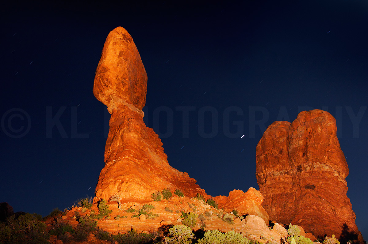 Balanced Rock at Night