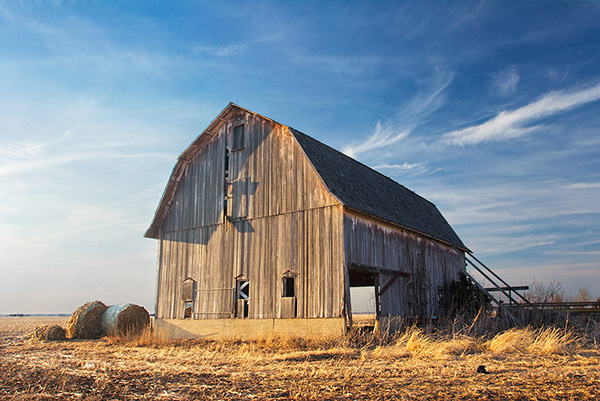 Old Barn and Hay