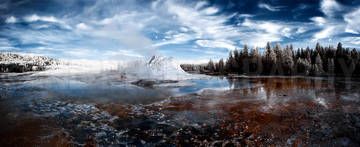 Castle Geyser, Infrared Panorama