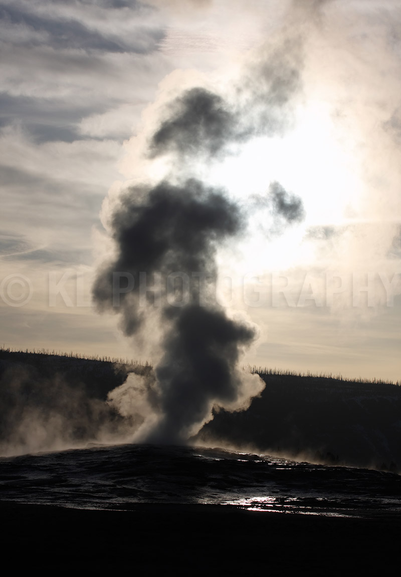 Old Faithful Silhouette