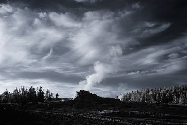 Castle Geyser Silhouette