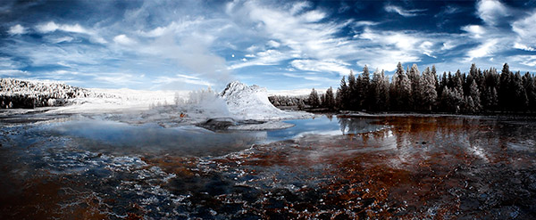 Castle Geyser, Infrared Panorama